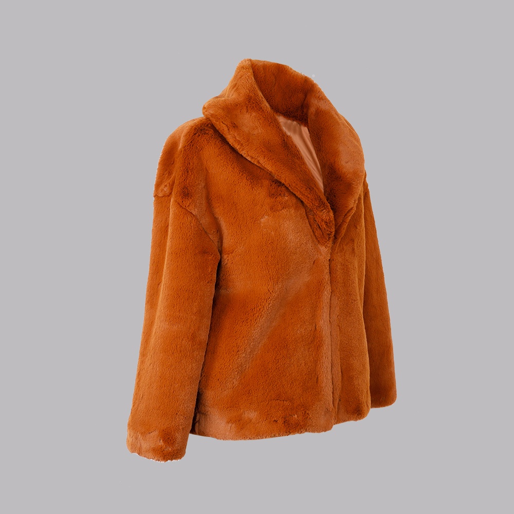 人造毛翻領(lǐng)上衣