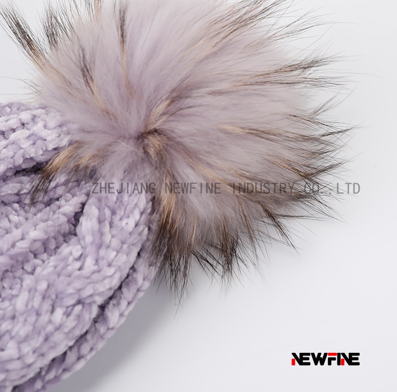 時(shí)尚保暖日常男女針織毛球帽子