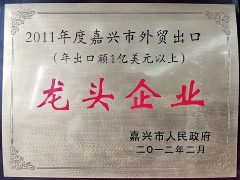 2011年度嘉興市外貿(mào)出口龍頭企業(yè)