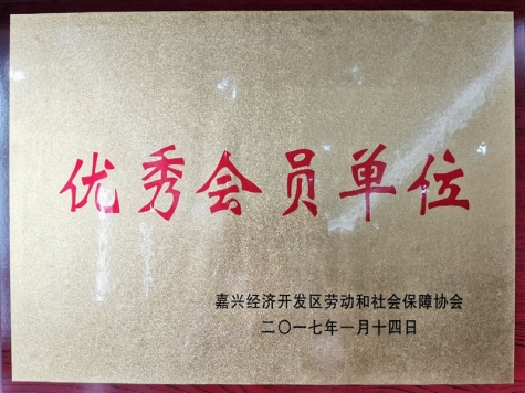 2016年嘉興經(jīng)濟(jì)開發(fā)區(qū)勞動(dòng)和社會(huì)保障協(xié)會(huì)優(yōu)秀會(huì)員單位